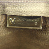 Vintage Mario Valentino MARIO VALENTINO Handbag V Mark Brown Gold Women's