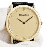 Vintage AUDEMARS PIGUET Jules Audemars Ultra Slim 14894BA/O/0002 TO244146 18K Yellow Gold with Genuine Diamonds