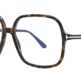 Tom Ford FT5764-B 052 Blue-Light Block Full Rim Dark Tortoise Women's Eyeglasses