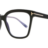 Tom Ford FT5892-B 001 Blue-Light Block Full Rim Shiny Black Women's Eyeglasses