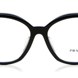 Prada PR 20ZVF asiatesch Passform 16K1O1 Vollrandbrëll fir Dammen a Schwaarz