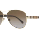 Burberry BE3080 1145T5 Full Rim Light Gold Women's Sunglasses (UV Category 3)