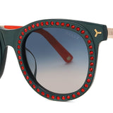 Bally BY2069 05 Vollrandsonnenbrille für Damen, Blau. [UV-Kategorie 0]