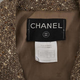 Chanel, Beige, Size 36, Women's Tweed Jacket, Wool/Nylon, 36, Beige