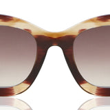 Victoria Beckham VB652S 227 solbriller med hel innfatning, mørkebrunt horn, for kvinner