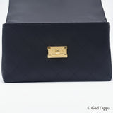 CHANEL Top Handle Matelasse AS595907 Black Calfskin Women's Handbag - Pre-owned