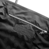 Chrome Hearts, Black, BLACK LINED TOTE BAG W/LG CROSS, Cowhide Leather/Sterling Silver/Nylon, Black