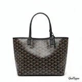 GOYARD Saint Louis PM Tote Bag Black PVC Leather Women's - Pre-owned