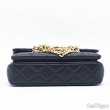 CHANEL Matelassé Chain Shoulder Bag AS5863 Black/Gold Lambskin - Pre-owned