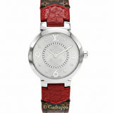 Louis Vuitton Tambour Slim PM Q12MG Silver Dial Stainless Steel Women's Quartz Watch - Pre-owned