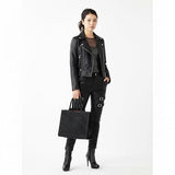Chrome Hearts, 31 × 11 × 25cm, 2-Way Studded Tote Bag / Crossbody Shoulder Bag, Canvas/Polyester/Metal, 31 × 11 × 25cm