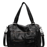 Chrome Hearts, 36 × 17 × 25cm, 3-Way Multi-Pocket Handbag / Shoulder Crossbody Bag, PU Leather, 36 × 17 × 25cm