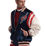 Gucci, Blue, Size 46, Full-Zip Bomber Jacket, Acetate, 46, Blue