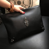 Chrome Hearts, Black, Small, CK Men's Clutch Bag / Second Bag, Small, Black