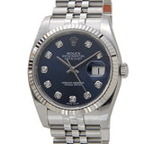 Rolex Datejust 116234G Blue Dial 10P Diamond Men’s Watch