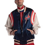 Gucci, Blue, Size 54, Full-Zip Bomber Jacket, Acetate, 54, Blue