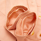 Chanel, Pink Beige, Size 36, Women's Boutique Coco Mark 4-Pocket Jacket and Shorts Set, Silk/Linen, 36, Pink Beige