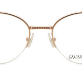 Swarovski SK1004 4014 Semi-rimless Rose Gold Women's Eyeglasses