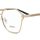 Lunettes de vue Versace VE1299D, ajustement asiatique, 1252, à monture intégrale, or pâle, pour femme