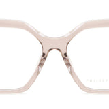 Philipp Plein VPP068S 07T1 Full Rim Transparent Pink Women's Eyeglasses