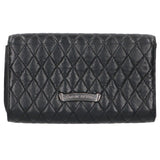 Chrome Hearts, Black/Silver, DINNER CH Plus Button Quilted Leather Clutch Bag, Leather, Black/Silver