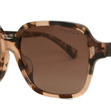 Ralph by Ralph Lauren RA5304U Polarized 6058T5 Full Rim Glossy Pink Tortoise Women's Sunglasses