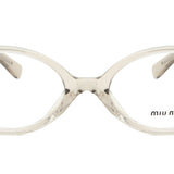 Miu Miu MU01XV 12U1O1 Full Rim Transparent Hemp Grey Women's Eyeglasses (, )