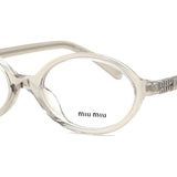 Miu Miu MU01XV 12U1O1 Full Rim Transparent Hemp Grey Women's Eyeglasses (, )