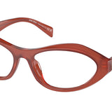 Prada PR A21V 13V1O1 Full Rim Opal Cornelian Brown Women's Eyeglasses (, )