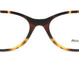 Miu Miu MU09XVF Asian Fit VAU1O1 Full Rim Honey Yellow Brown Eyeglasses for Women (Ladies/Women's)