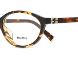 Miu Miu MU09XVF Asian Fit VAU1O1 Full Rim Honey Yellow Brown Eyeglasses for Women (Ladies/Women's)