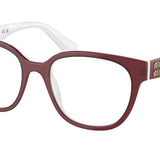 Miu Miu MU02VV 10D1O1 Full Rim Eyeglasses, Red and White, for Women