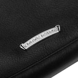Chrome Hearts, Black, BLACK LINED TOTE BAG W/LG CROSS, Cowhide Leather/Sterling Silver/Nylon, Black