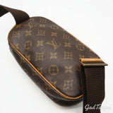 LOUIS VUITTON Monogram Pochette Gange M51870 Shoulder Bag Brown Coated Canvas Leather Men's -  Pre-Owned