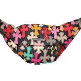 Chrome Hearts, Black/Silver/Multi, #1 SNAT PACK MULTI Cross Patch Leather Waist Bag, Leather, Black/Silver/Multi