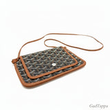Goyard Plumet Shoulder Bag Women's Pouch Wallet Shoulder Crossbody PLUMET GOYARD Coated Canvas Leather Black Brown Silver Hardware Excellent Condition - Pre-Owned