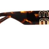 Miu Miu MU11WS 14L20I Full Rim Sunglasses in Honey Yellow Tortoise for Women