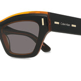 Calvin Klein CK23503S 002 Full Rim Sunglasses, Black Transparent Brown, Women's