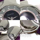 Gucci 6600L Turn-Face Watch Stainless Steel/Leather Women's