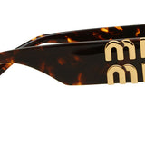 Miu Miu MU09WS 14L50O Sonnenbrille mit Vollrand in honiggelbem Schildpatt - Damen