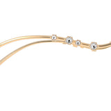 Swarovski SK7016 400487 Semi-rimless Sunglasses with Gemstones, Gold, for Women