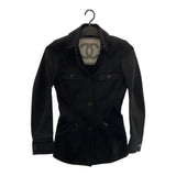Chanel, Black, Size 34, Women's Sport Line Coco Mark Jacket, Cotton/Silk, 34, Black