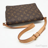 LOUIS VUITTON Monogram Canvas Musette Tango Short M51257 Shoulder Bag Brown Coated Canvas Leather -Pre-Owned