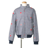 Gucci 642808 XDBK3 4321, Blue Multi, Size 10A, Girls' Bomber Jacket, Size 10A, Blue Multi