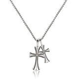 Chrome Hearts, Standard, Chrome Hearts Jewelry Goth Punk Cross Pendant Necklace, Stainless Steel / Zinc, 16-inch + 2-inch Chain