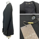 Gucci, Black, Size 38, Tailored Jacket, Wool, 38, Black