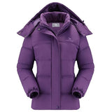 CAMEL CROWN, Black/Gray/Purple, Women's Puffer Jacket, Polyester, Black/Gray/Purple
