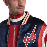 Gucci, Blue, Size 54, Full-Zip Bomber Jacket, Acetate, 54, Blue
