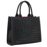 Chrome Hearts, 31 × 11 × 25cm, 2-Way Studded Tote Bag / Crossbody Shoulder Bag, Canvas/Polyester/Metal, 31 × 11 × 25cm