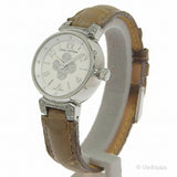 Louis Vuitton Tambour Forever Q121P Watch, Stainless Steel x Leather Strap, Brown, Quartz watch